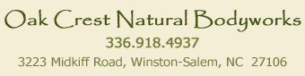 Oak Crest Natural Bodyworks Address Panel